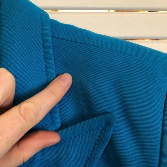 Smythe Turquoise Blazer Sz 4 - Picture 3 of 4